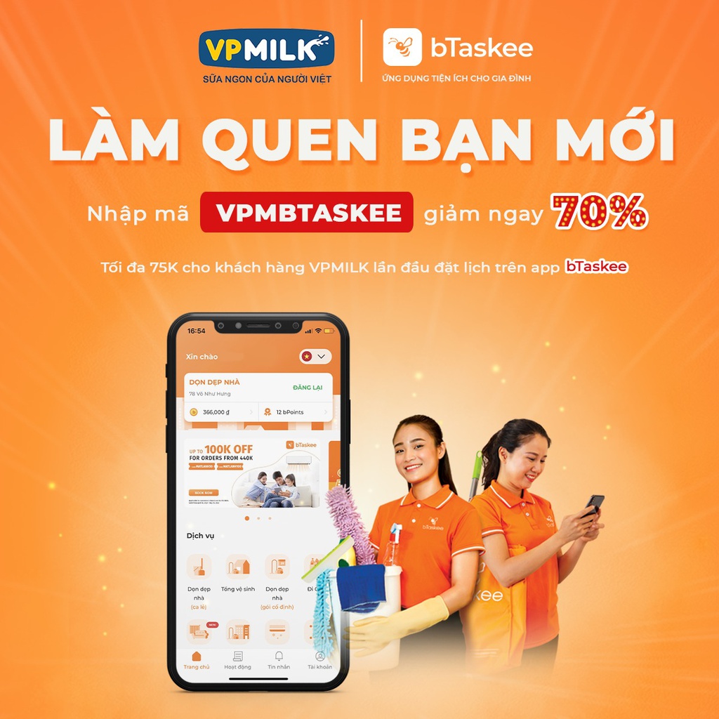 VPMilk Đồng Hành Cùng bTaskee - Xin Chào Bạn Mới image