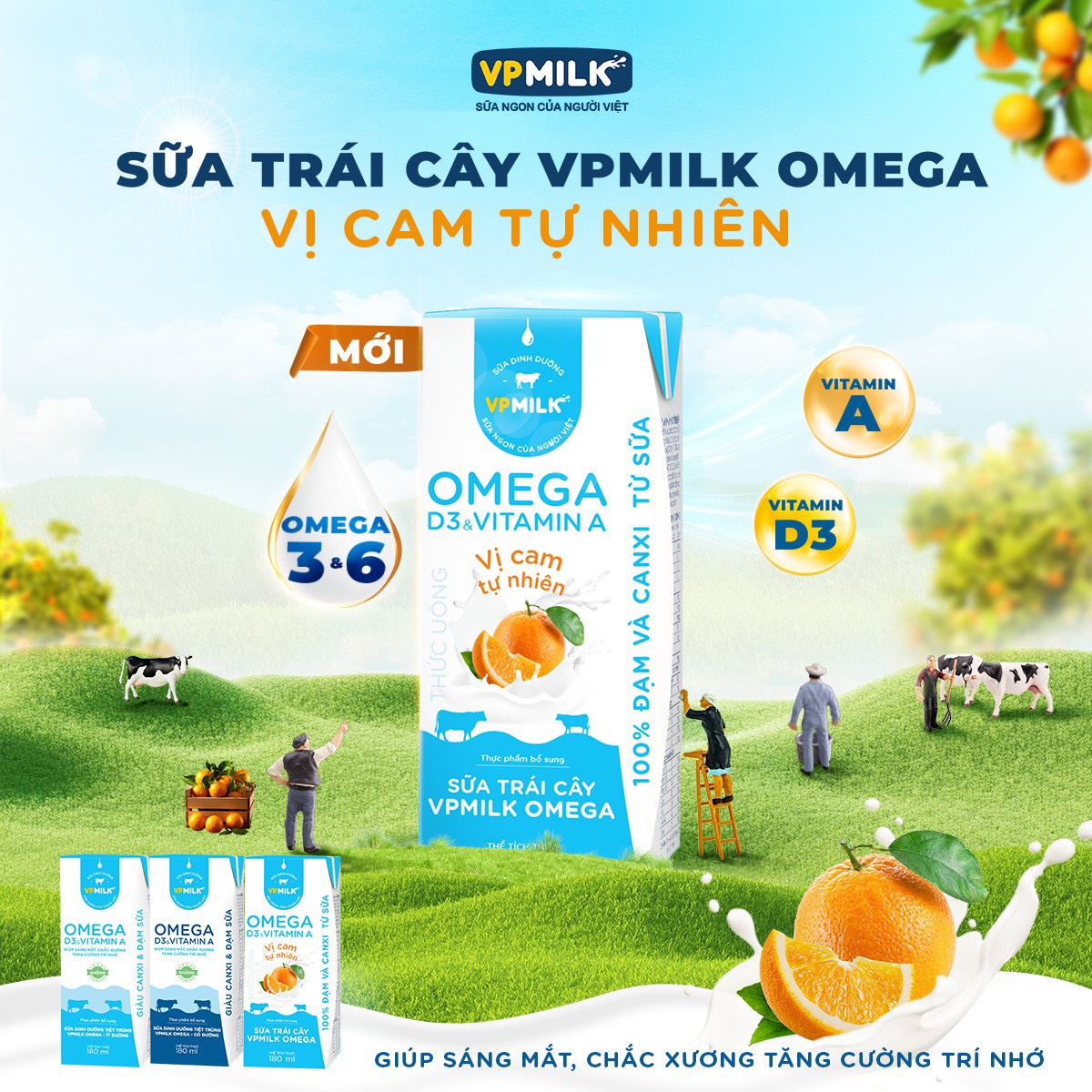  Sữa trái cây VPMILK Omega vị cam tự nhiên image