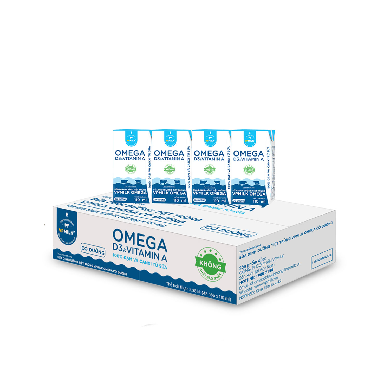 Sữa dinh dưỡng VPMILK OMEGA dạng hộp có đường image