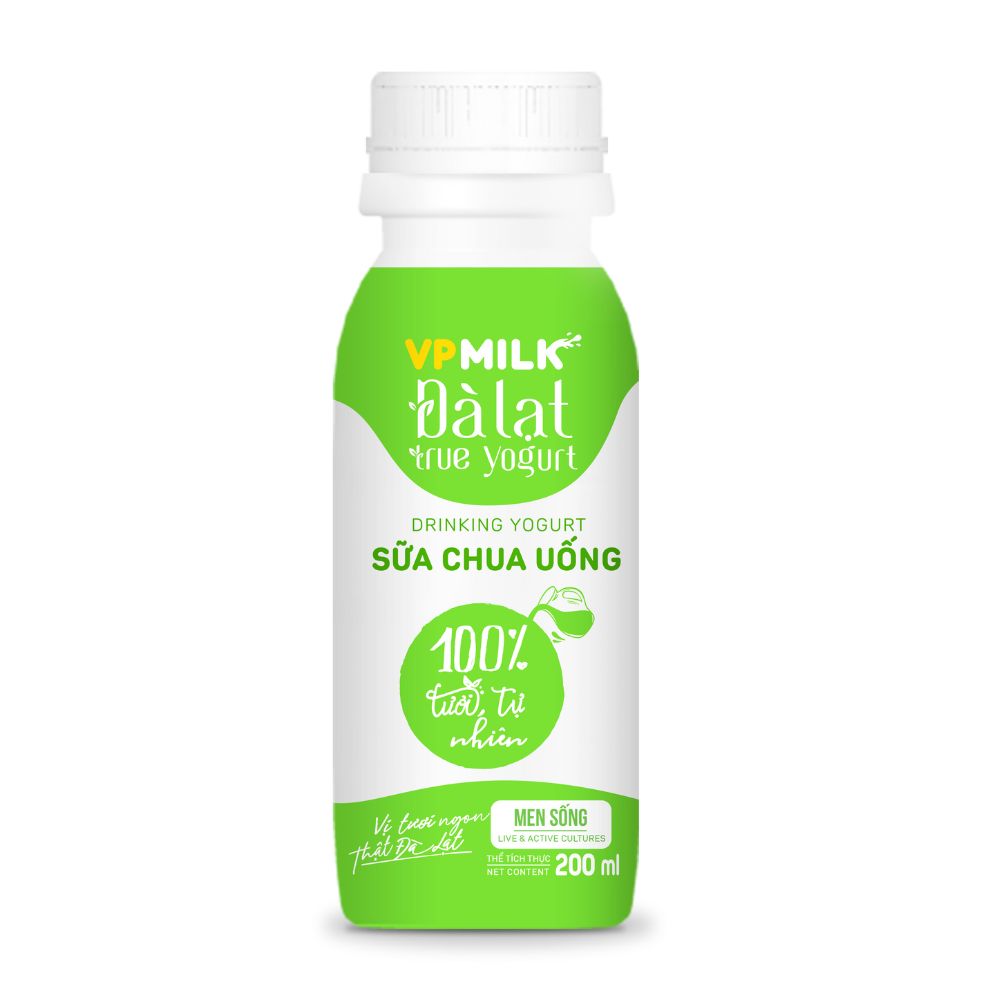 Sữa chua uống VPMilk Đà Lạt True Yogurt 200ml image